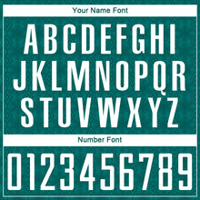 Load image into Gallery viewer, Custom Midnight Green White Geometric Shapes Sublimation Soccer Uniform Jersey