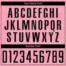 Load image into Gallery viewer, Custom Medium Pink Black-Light Pink Geometric Shapes Sublimation Soccer Uniform Jersey