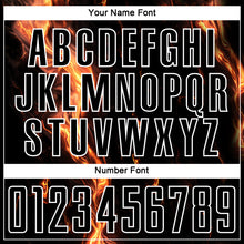 Load image into Gallery viewer, Custom Black Gold-White Flame Sublimation Soccer Uniform Jersey