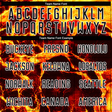 Load image into Gallery viewer, Custom Black Gold-White Flame Sublimation Soccer Uniform Jersey