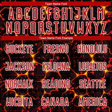 Load image into Gallery viewer, Custom Black Red-White Flame And Splash Sublimation Soccer Uniform Jersey