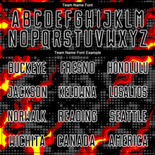 Load image into Gallery viewer, Custom Black Gray Red-Gold Flame Sublimation Soccer Uniform Jersey