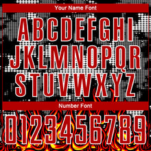 Load image into Gallery viewer, Custom Black Red Gold-Gray Flame Sublimation Soccer Uniform Jersey