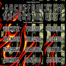 Load image into Gallery viewer, Custom Camo Black Red-Gold Flame Sublimation Salute To Service Soccer Uniform Jersey