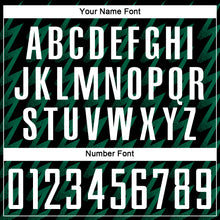 Load image into Gallery viewer, Custom Black White-Kelly Green Zigzag Shape Sublimation Soccer Uniform Jersey