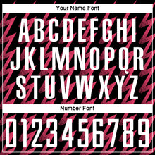 Load image into Gallery viewer, Custom Black White-Neon Pink Zigzag Shape Sublimation Soccer Uniform Jersey