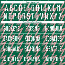 Load image into Gallery viewer, Custom Kelly Green White-Medium Pink Zigzag Shape Sublimation Soccer Uniform Jersey