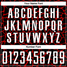 Load image into Gallery viewer, Custom Black White-Red Abstract Network Splash Sublimation Soccer Uniform Jersey