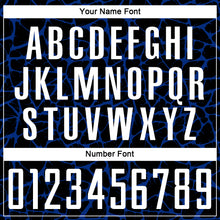 Load image into Gallery viewer, Custom Black White-Royal Abstract Network Splash Sublimation Soccer Uniform Jersey