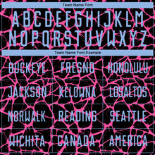 Load image into Gallery viewer, Custom Black Light Blue-Pink Abstract Network Splash Sublimation Soccer Uniform Jersey