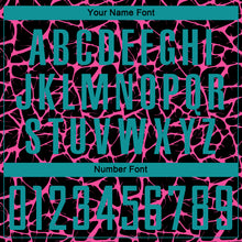 Load image into Gallery viewer, Custom Black Teal-Pink Abstract Network Splash Sublimation Soccer Uniform Jersey