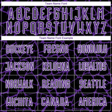 Load image into Gallery viewer, Custom Black Purple-White Abstract Network Splash Sublimation Soccer Uniform Jersey