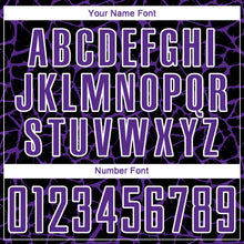 Load image into Gallery viewer, Custom Black Purple-White Abstract Network Splash Sublimation Soccer Uniform Jersey