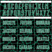 Load image into Gallery viewer, Custom Black Kelly Green-White Abstract Network Splash Sublimation Soccer Uniform Jersey