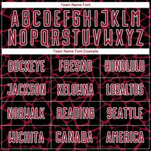 Load image into Gallery viewer, Custom Black Crimson-White Abstract Network Splash Sublimation Soccer Uniform Jersey