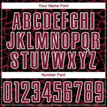 Load image into Gallery viewer, Custom Black Crimson-White Abstract Network Splash Sublimation Soccer Uniform Jersey