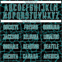 Load image into Gallery viewer, Custom Black Teal-White Abstract Network Splash Sublimation Soccer Uniform Jersey