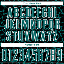 Load image into Gallery viewer, Custom Black Teal-White Abstract Network Splash Sublimation Soccer Uniform Jersey