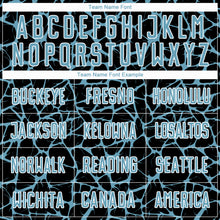 Load image into Gallery viewer, Custom Black Shadow Blue-White Abstract Network Splash Sublimation Soccer Uniform Jersey