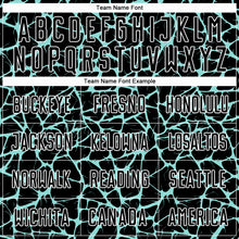 Load image into Gallery viewer, Custom Black Ice Blue-White Abstract Network Splash Sublimation Soccer Uniform Jersey