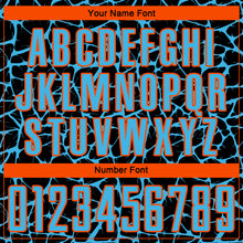 Load image into Gallery viewer, Custom Black Sky Blue-Orange Abstract Network Splash Sublimation Soccer Uniform Jersey