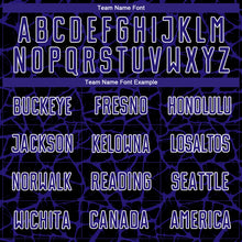 Load image into Gallery viewer, Custom Black Dark Purple-White Abstract Network Splash Sublimation Soccer Uniform Jersey