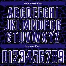 Load image into Gallery viewer, Custom Black Dark Purple-White Abstract Network Splash Sublimation Soccer Uniform Jersey