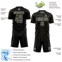 Load image into Gallery viewer, Custom Black Olive-White Abstract Network Splash Sublimation Soccer Uniform Jersey