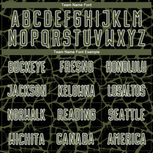 Load image into Gallery viewer, Custom Black Olive-White Abstract Network Splash Sublimation Soccer Uniform Jersey