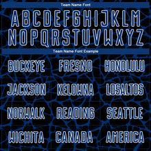 Load image into Gallery viewer, Custom Black US Navy Blue-White Abstract Network Splash Sublimation Soccer Uniform Jersey