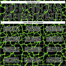 Load image into Gallery viewer, Custom Black Aurora Green-White Abstract Network Splash Sublimation Soccer Uniform Jersey