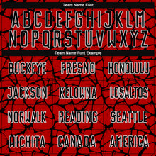 Load image into Gallery viewer, Custom Red Black-White Abstract Network Splash Sublimation Soccer Uniform Jersey