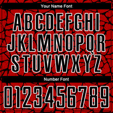 Load image into Gallery viewer, Custom Red Black-White Abstract Network Splash Sublimation Soccer Uniform Jersey