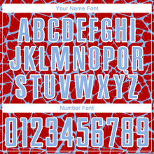 Load image into Gallery viewer, Custom Red Light Blue-White Abstract Network Splash Sublimation Soccer Uniform Jersey