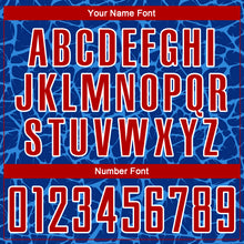 Load image into Gallery viewer, Custom Royal Red-Powder Blue Abstract Network Splash Sublimation Soccer Uniform Jersey