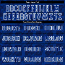 Load image into Gallery viewer, Custom Black Royal-White Line Sublimation Soccer Uniform Jersey