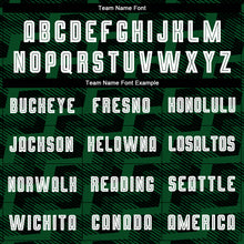 Load image into Gallery viewer, Custom Black White-Green Line Sublimation Soccer Uniform Jersey