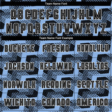 Load image into Gallery viewer, Custom Black Light Blue-White Line Sublimation Soccer Uniform Jersey