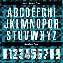 Load image into Gallery viewer, Custom Black White-Teal Line Sublimation Soccer Uniform Jersey