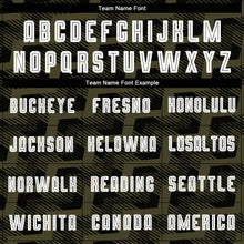 Load image into Gallery viewer, Custom Black White-Olive Line Sublimation Soccer Uniform Jersey