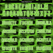 Load image into Gallery viewer, Custom Black Aurora Green-White Line Sublimation Soccer Uniform Jersey