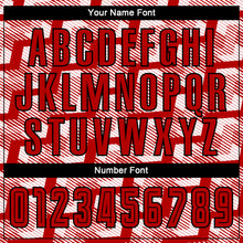 Load image into Gallery viewer, Custom Red Black-White Line Sublimation Soccer Uniform Jersey