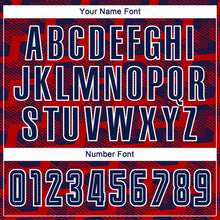 Load image into Gallery viewer, Custom Red Navy-White Line Sublimation Soccer Uniform Jersey