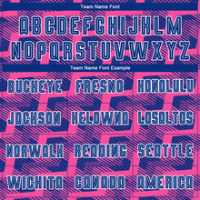 Load image into Gallery viewer, Custom Royal Pink-White Line Sublimation Soccer Uniform Jersey