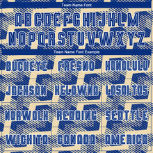 Load image into Gallery viewer, Custom Royal Cream-White Line Sublimation Soccer Uniform Jersey