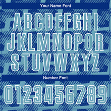 Load image into Gallery viewer, Custom Royal Shadow Blue-White Line Sublimation Soccer Uniform Jersey