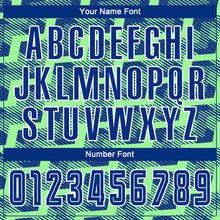 Load image into Gallery viewer, Custom Royal Pea Green-White Line Sublimation Soccer Uniform Jersey