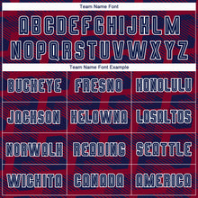 Load image into Gallery viewer, Custom Navy Crimson-White Line Sublimation Soccer Uniform Jersey