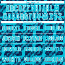 Load image into Gallery viewer, Custom Navy Lakes Blue-White Line Sublimation Soccer Uniform Jersey