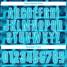 Load image into Gallery viewer, Custom Navy Lakes Blue-White Line Sublimation Soccer Uniform Jersey